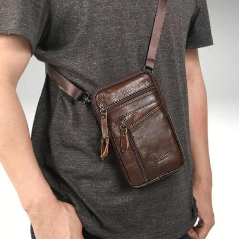 Bolsa Transversal em Couro Legítimo Urban Rover - Qualidade Artesanal que Dura a Vida Toda