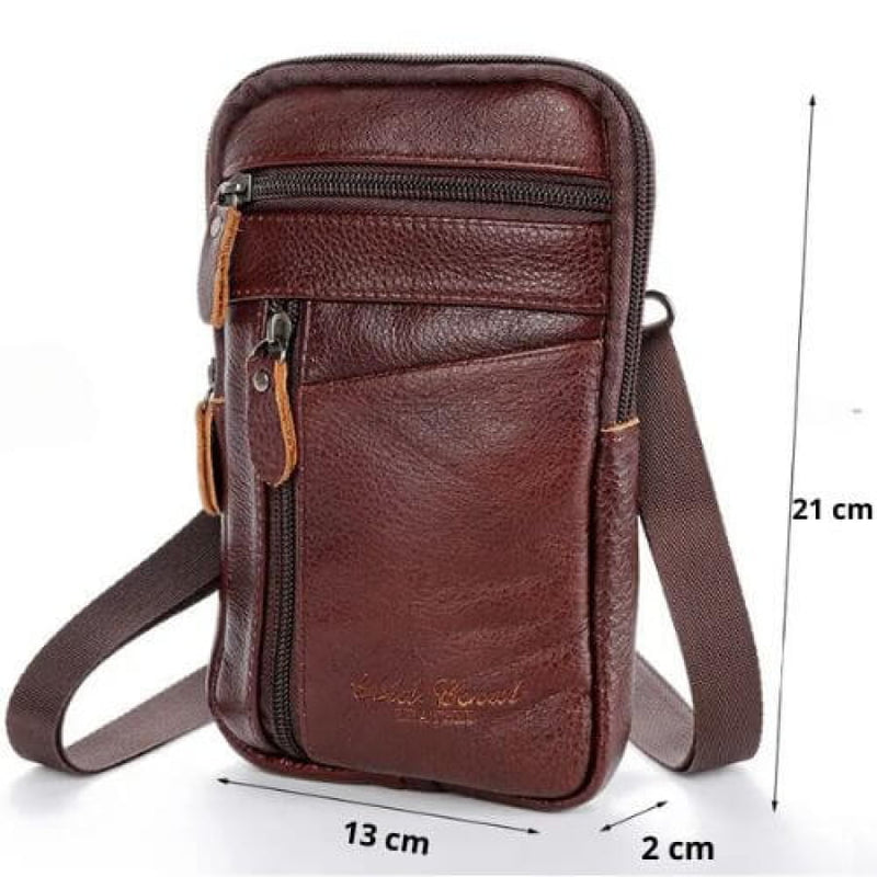 Bolsa Transversal em Couro Legítimo Urban Rover - Qualidade Artesanal que Dura a Vida Toda