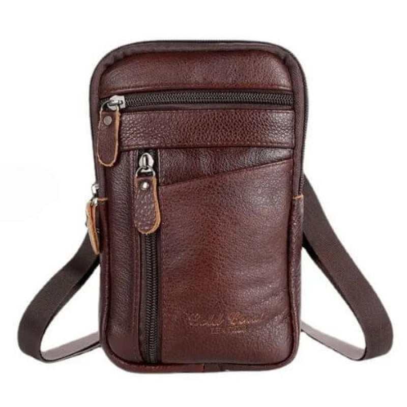 Bolsa Transversal em Couro Legítimo Urban Rover - Qualidade Artesanal que Dura a Vida Toda