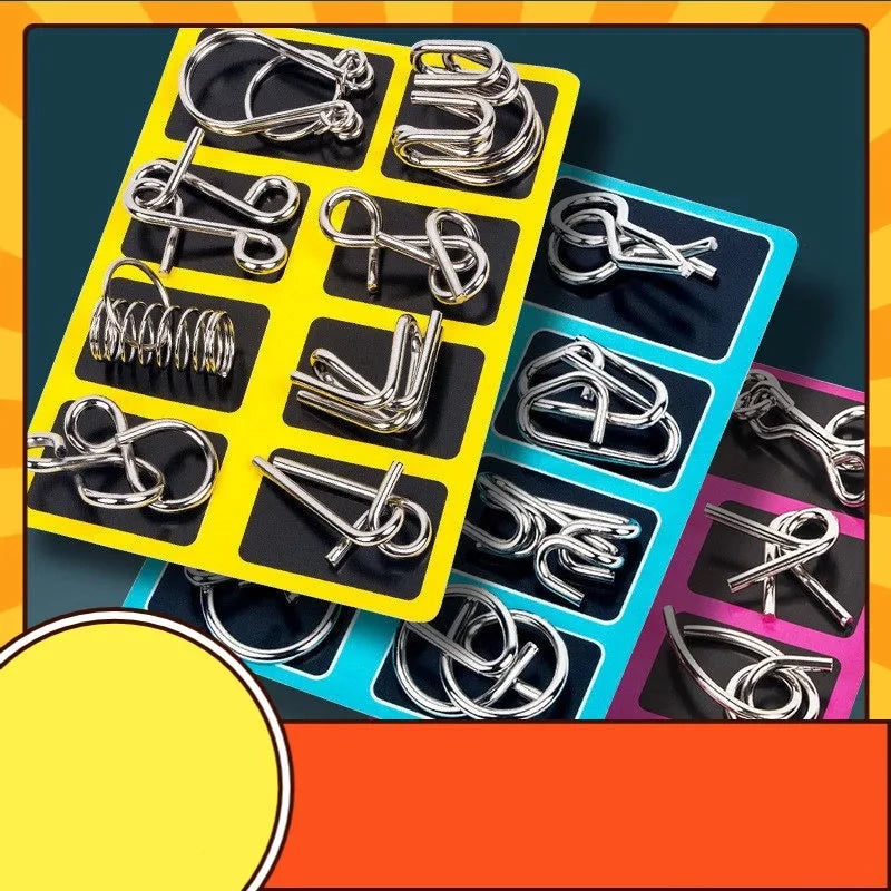 Kit Quebra-Cabeça de Metal Enigma – diversão criativa e desafios inteligentes para todas as idades